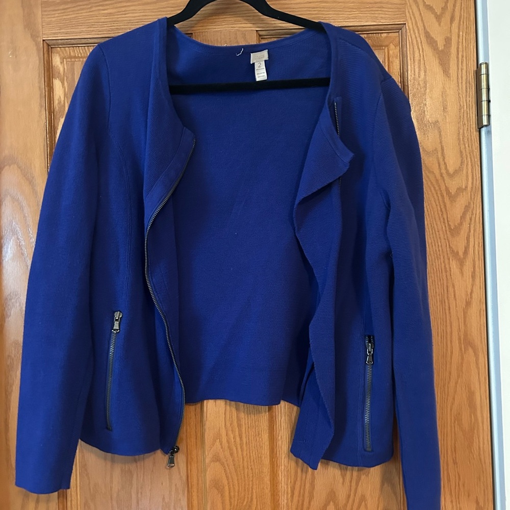 Chico's Blue Knit Sweater/Jacket